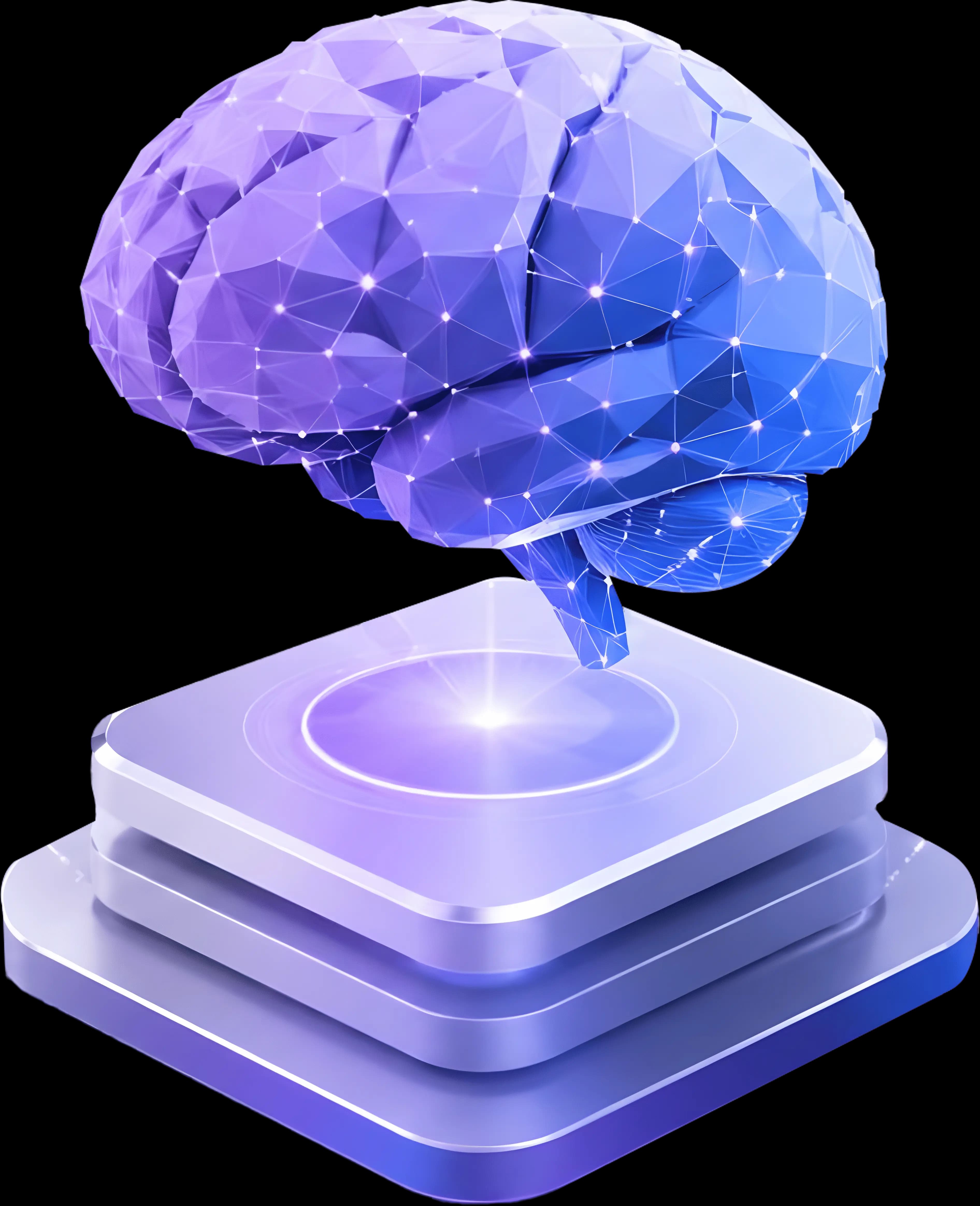 Illustrated AI brain